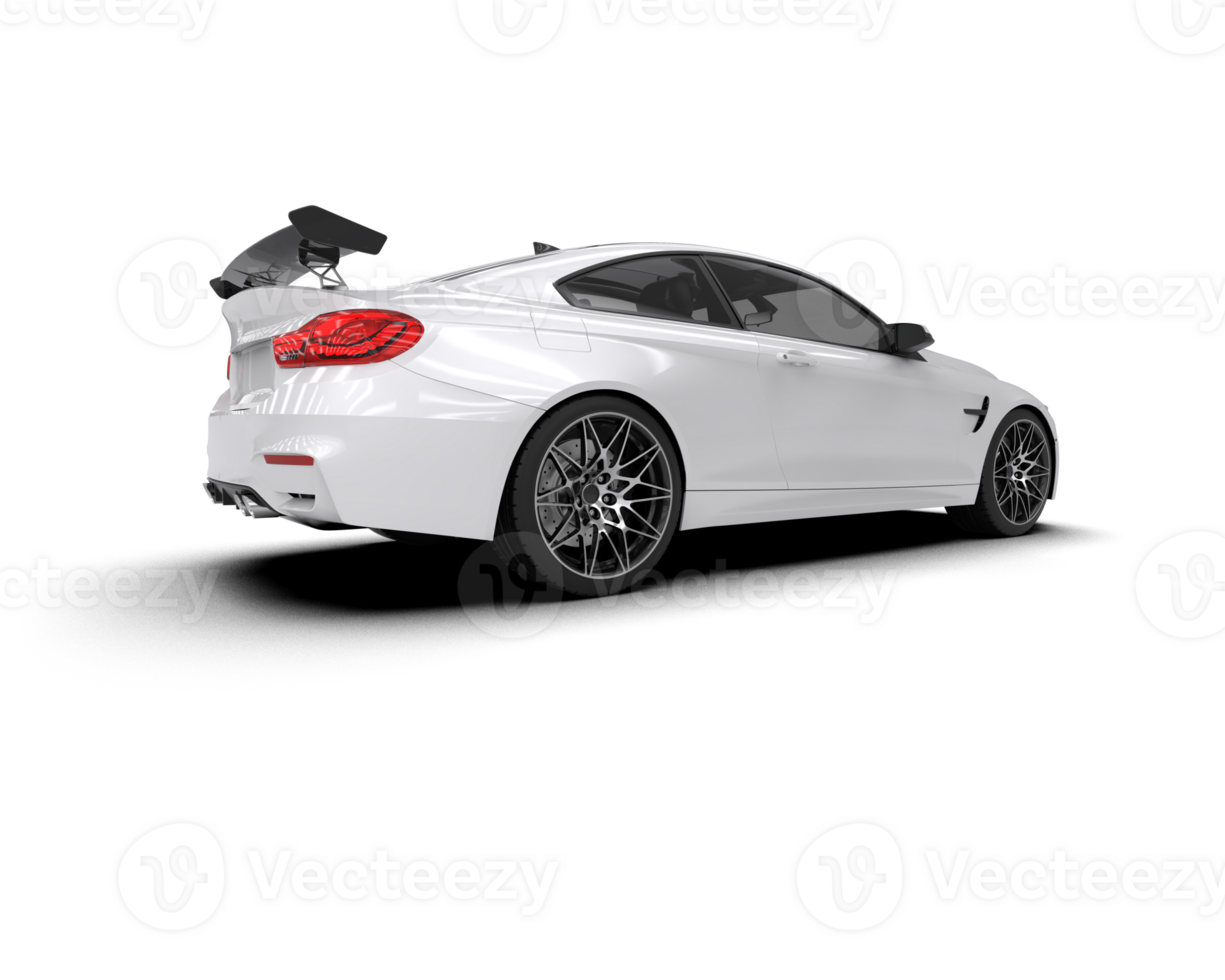Realistic sport car isolated on background. 3d rendering - illustration png