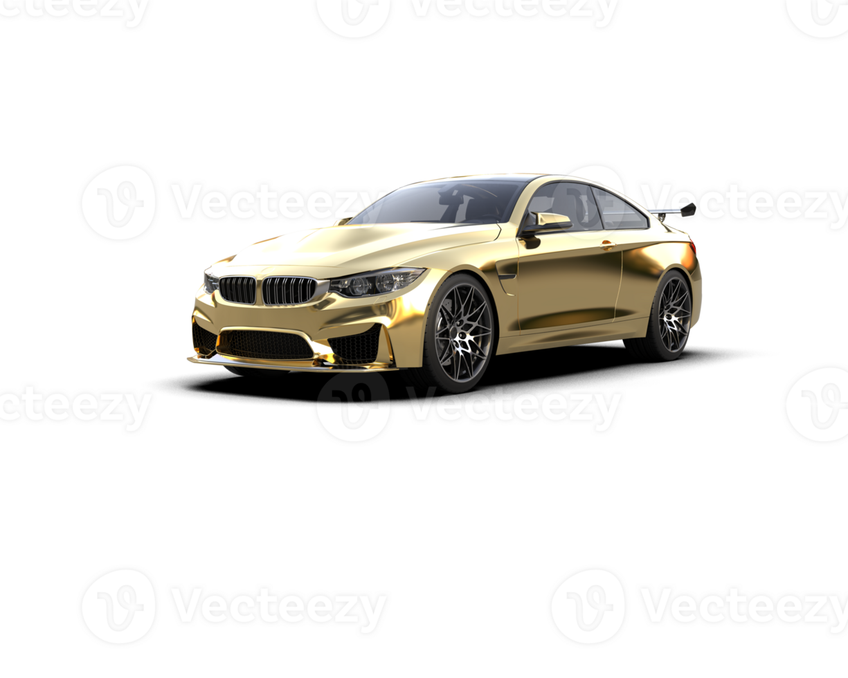 Realistic sport car isolated on background. 3d rendering - illustration png