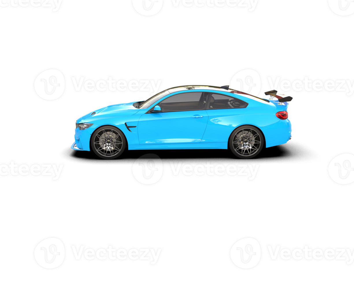 Realistic sport car isolated on background. 3d rendering - illustration png