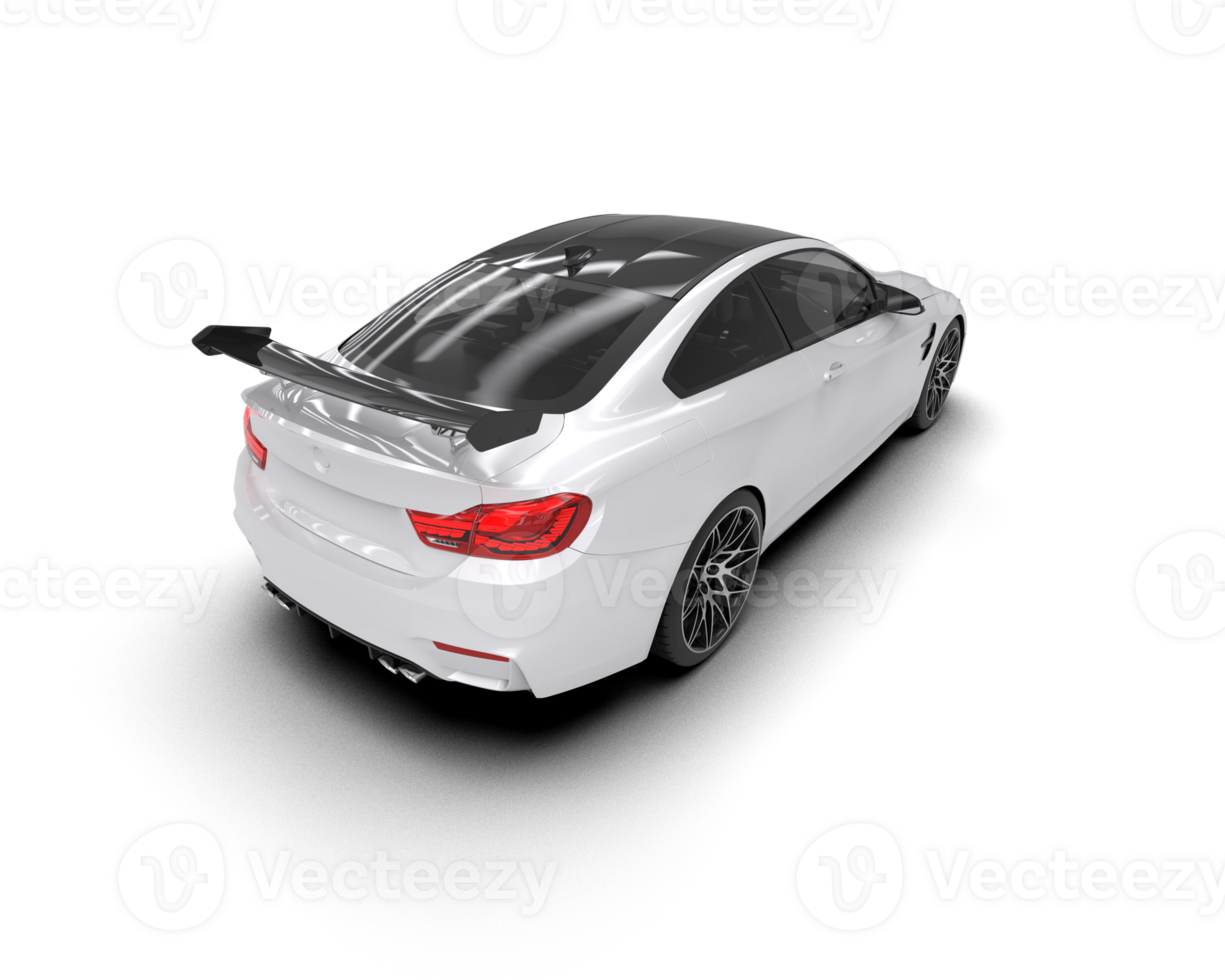 Realistic sport car isolated on background. 3d rendering - illustration png