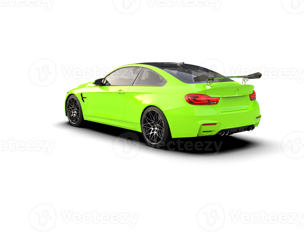 Realistic sport car isolated on background. 3d rendering - illustration png