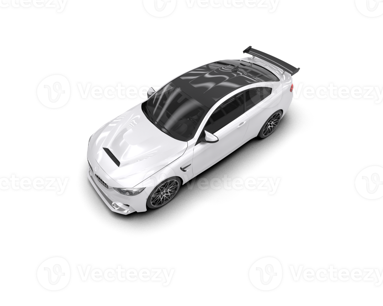 Realistic sport car isolated on background. 3d rendering - illustration png
