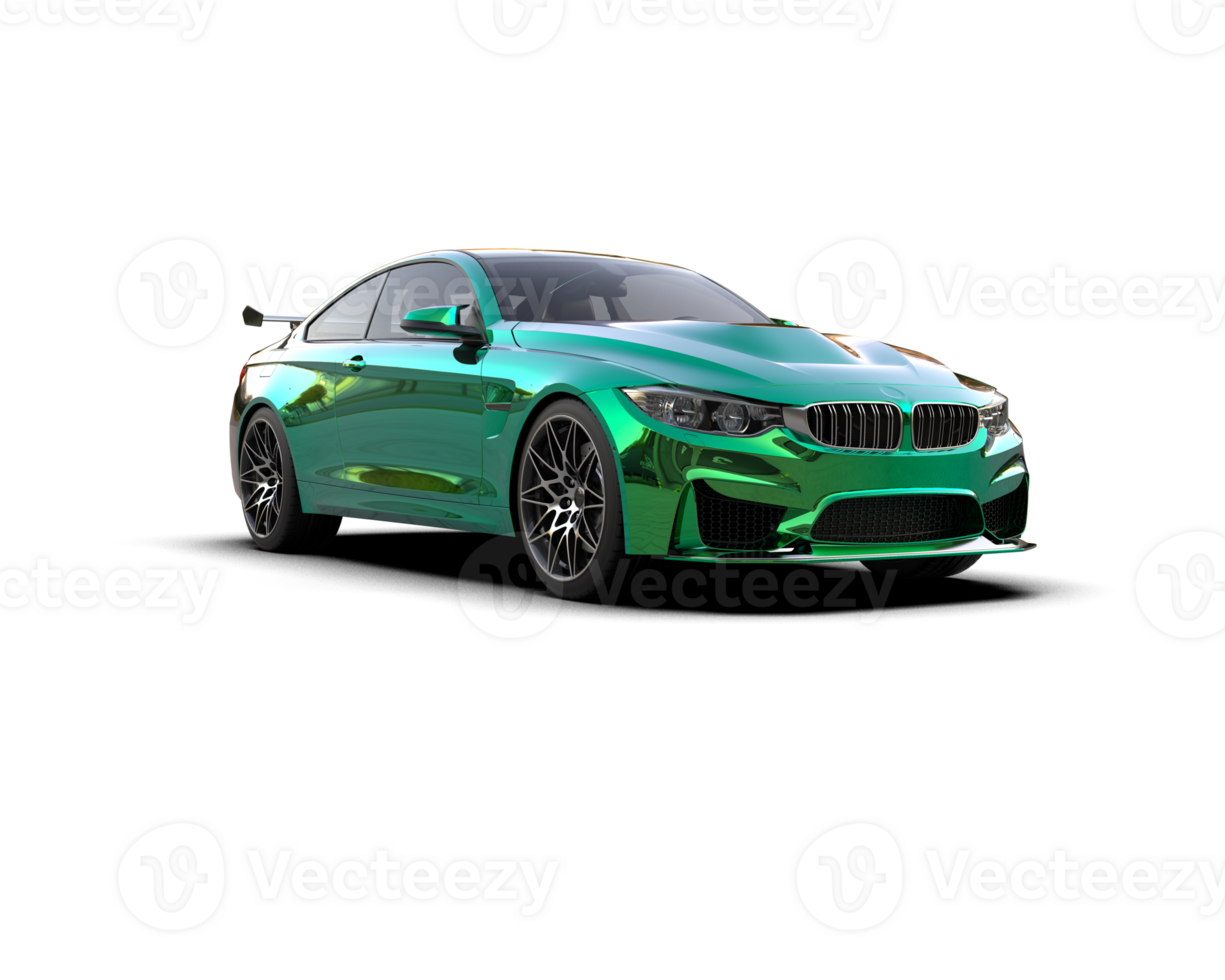 Realistic sport car isolated on background. 3d rendering - illustration png