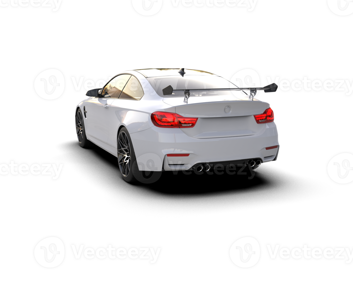 Realistic sport car isolated on background. 3d rendering - illustration png