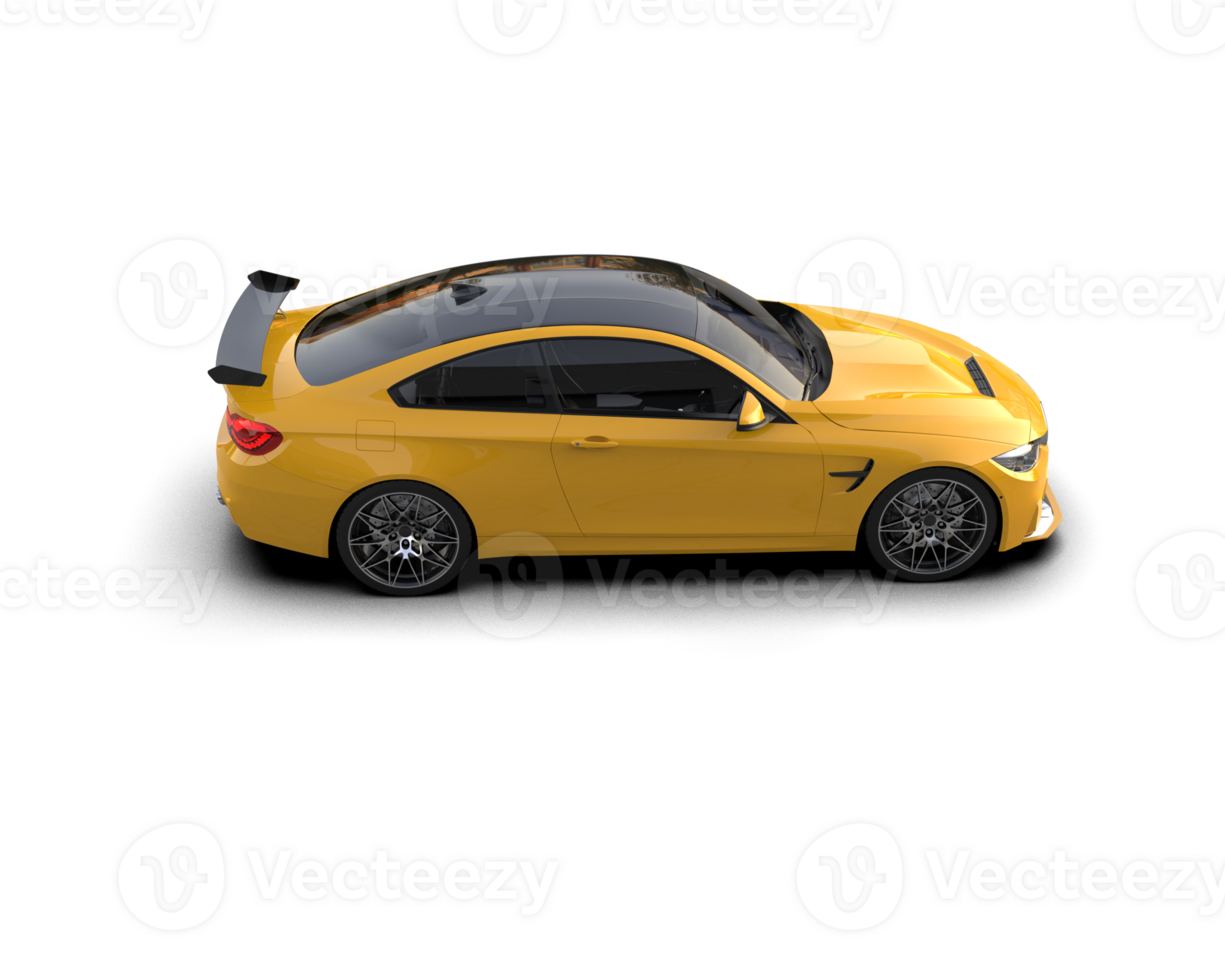 Realistic sport car isolated on background. 3d rendering - illustration png