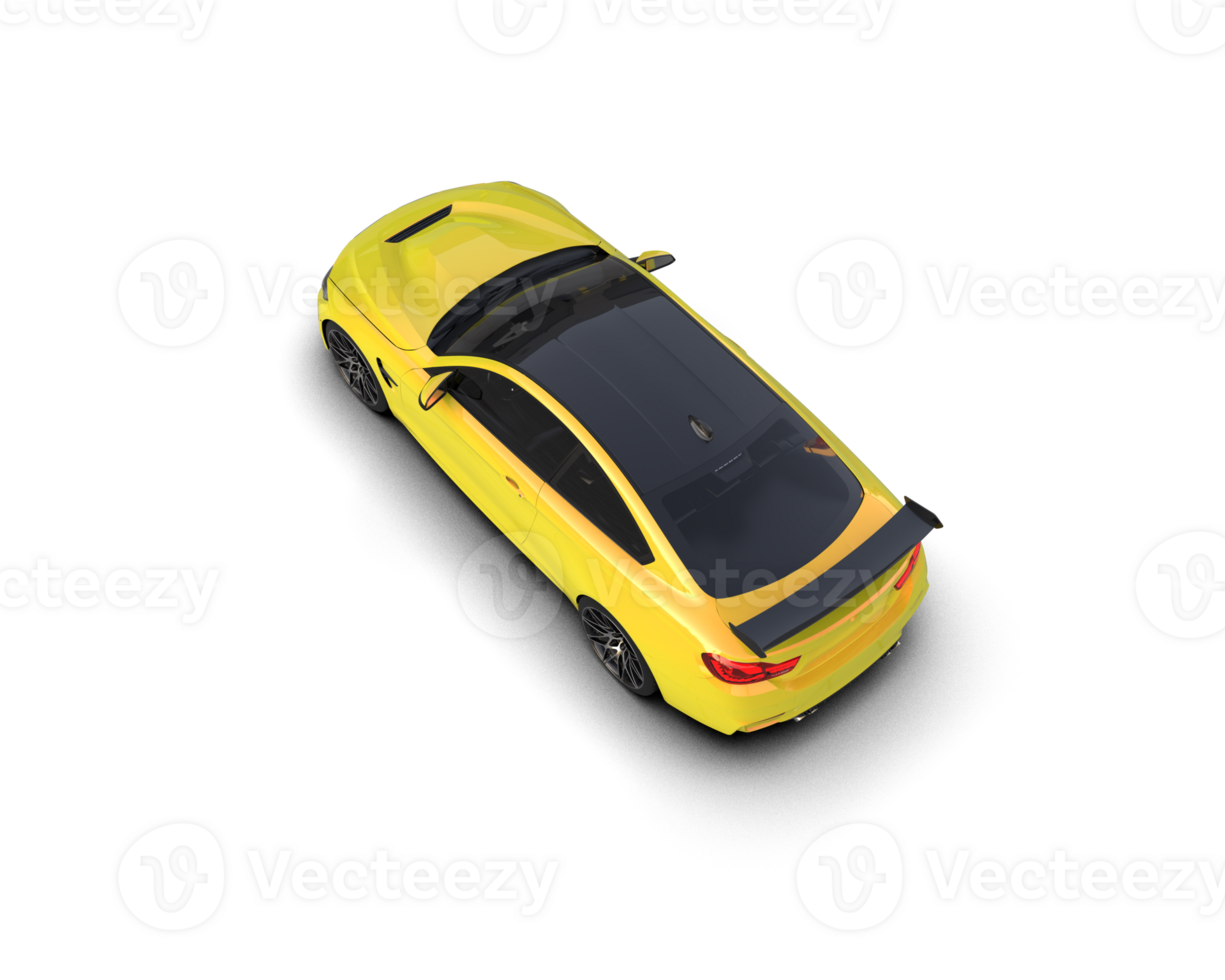 Realistic sport car isolated on background. 3d rendering - illustration png