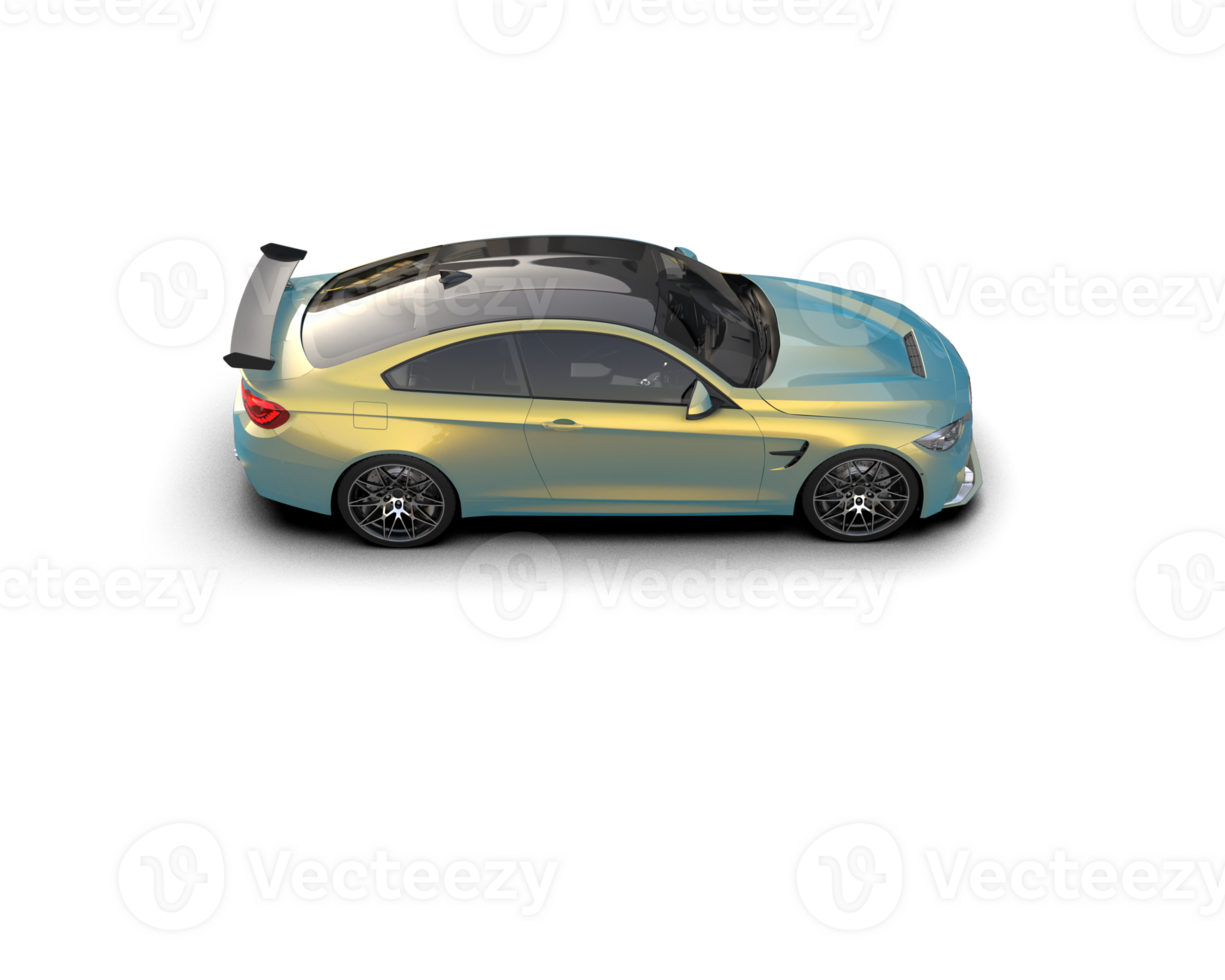 Realistic sport car isolated on background. 3d rendering - illustration png