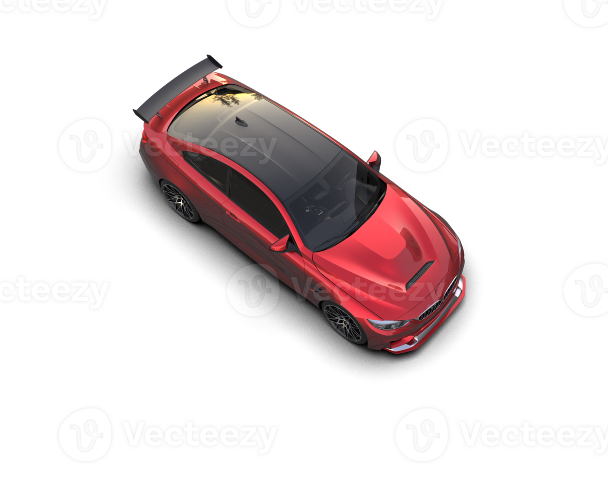 Realistic sport car isolated on background. 3d rendering - illustration png