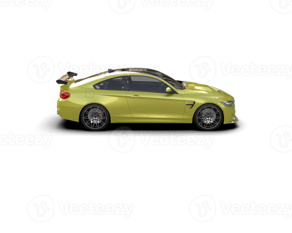Realistic sport car isolated on background. 3d rendering - illustration png