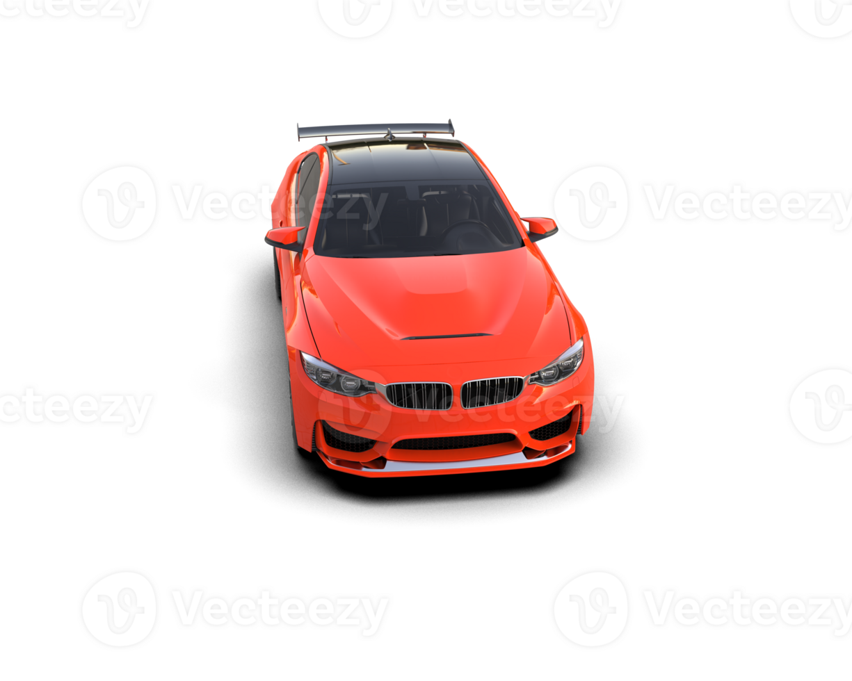 Realistic sport car isolated on background. 3d rendering - illustration png