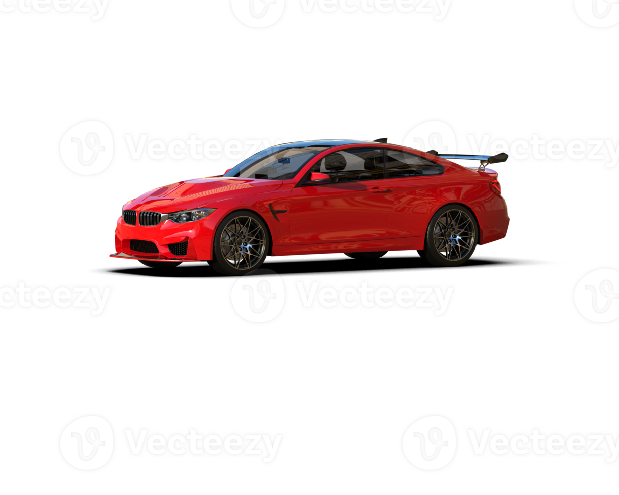 Realistic sport car isolated on background. 3d rendering - illustration png