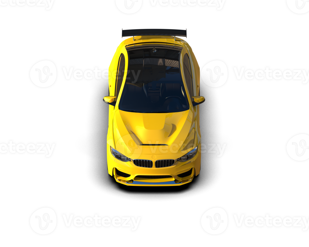 Realistic sport car isolated on background. 3d rendering - illustration png