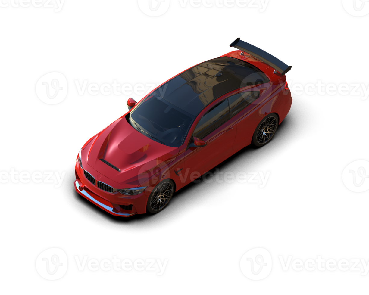 Realistic sport car isolated on background. 3d rendering - illustration png