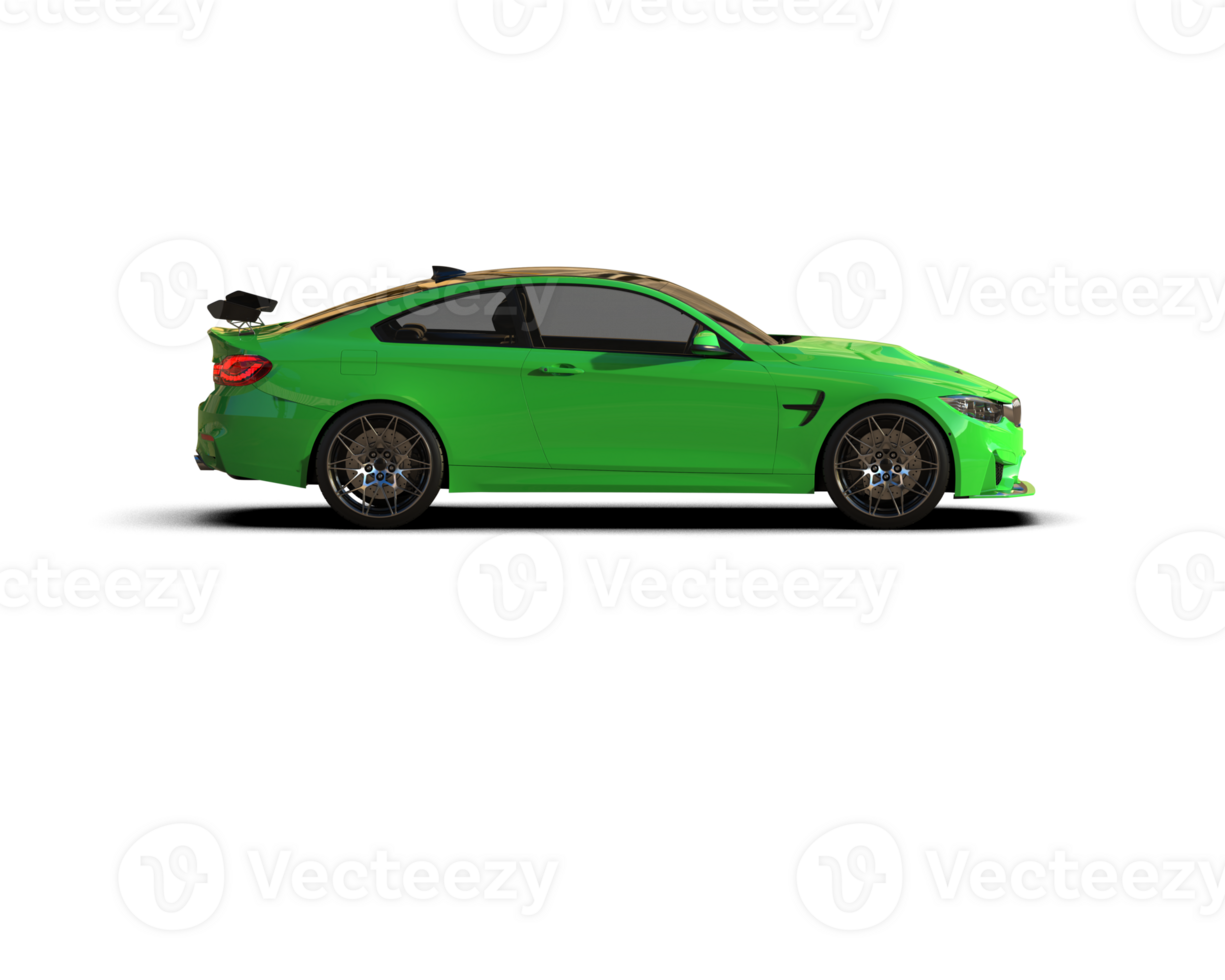 Realistic sport car isolated on background. 3d rendering - illustration png