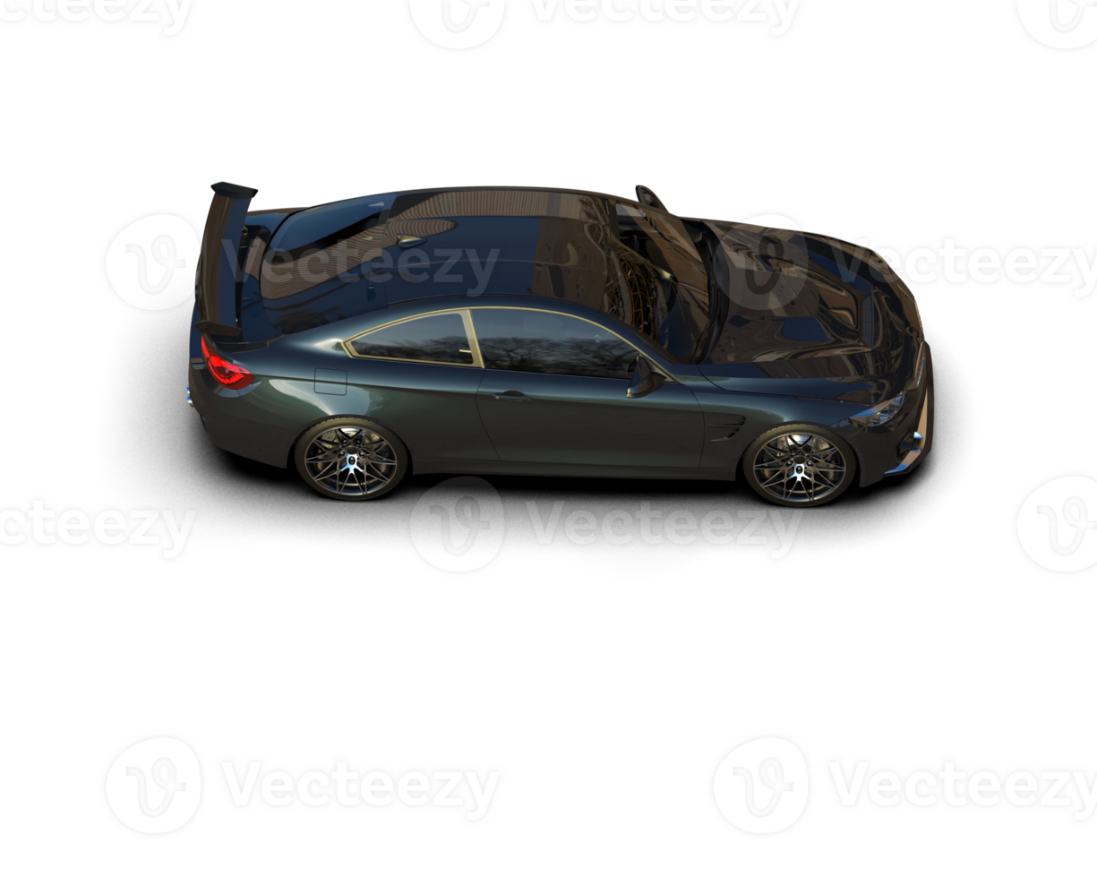 Realistic sport car isolated on background. 3d rendering - illustration png