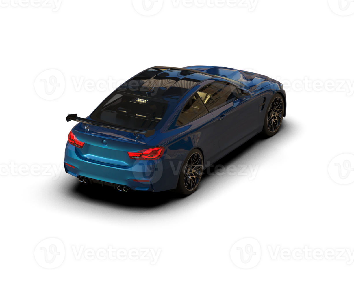 Realistic sport car isolated on background. 3d rendering - illustration png