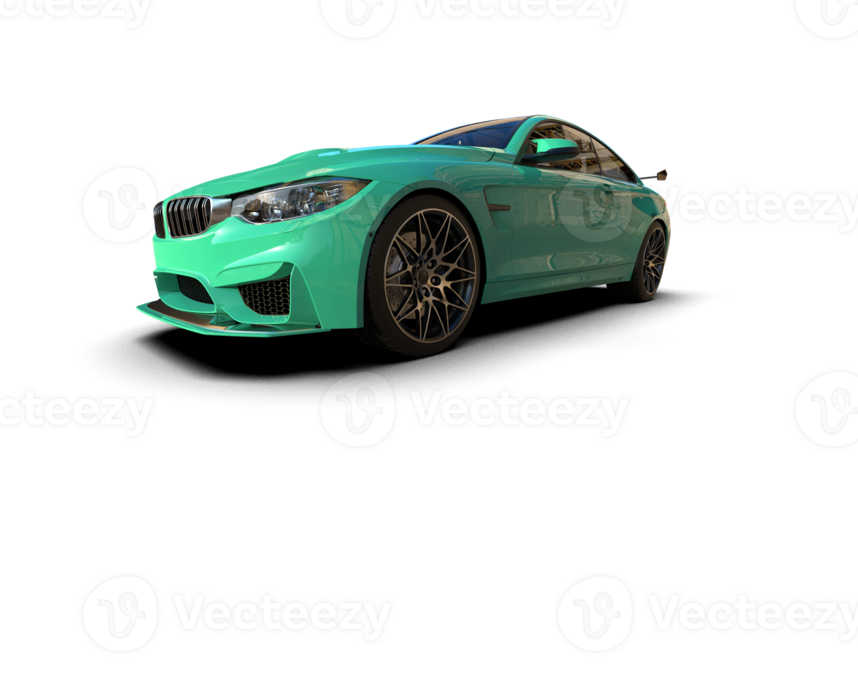 Realistic sport car isolated on background. 3d rendering - illustration png