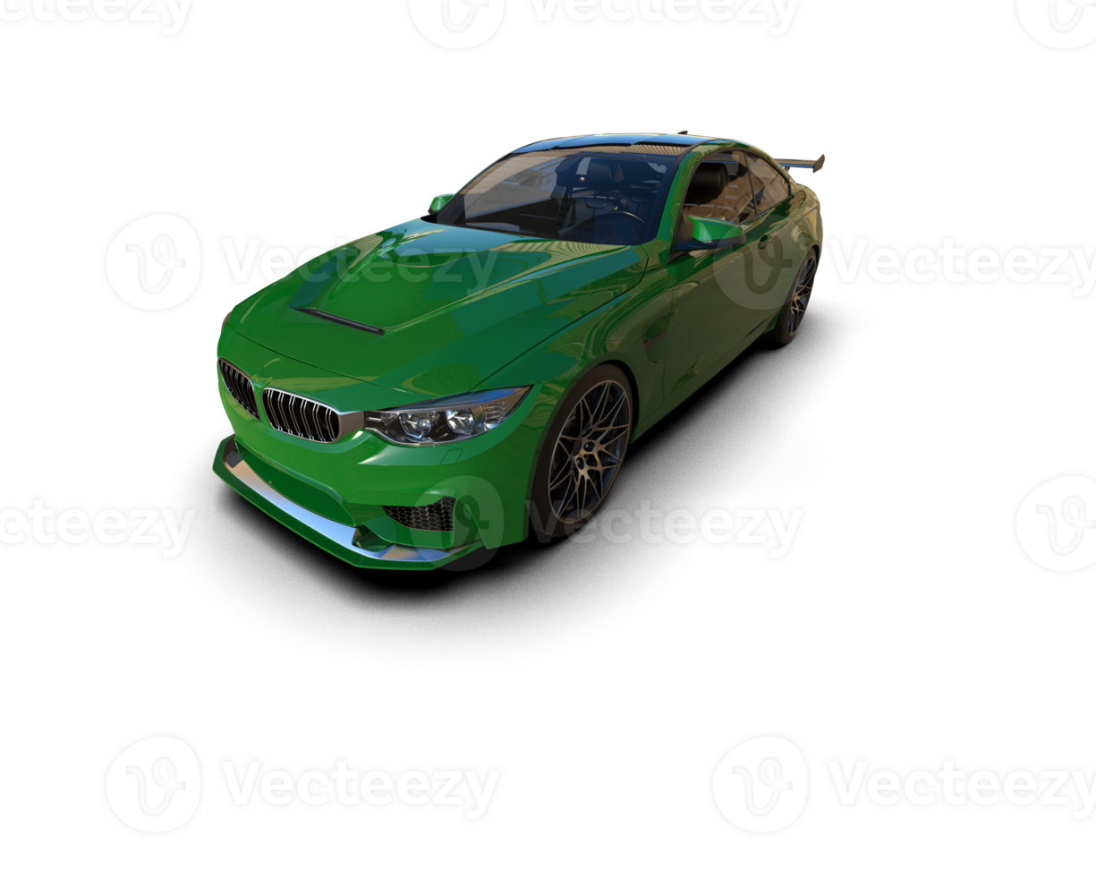 Realistic sport car isolated on background. 3d rendering - illustration png