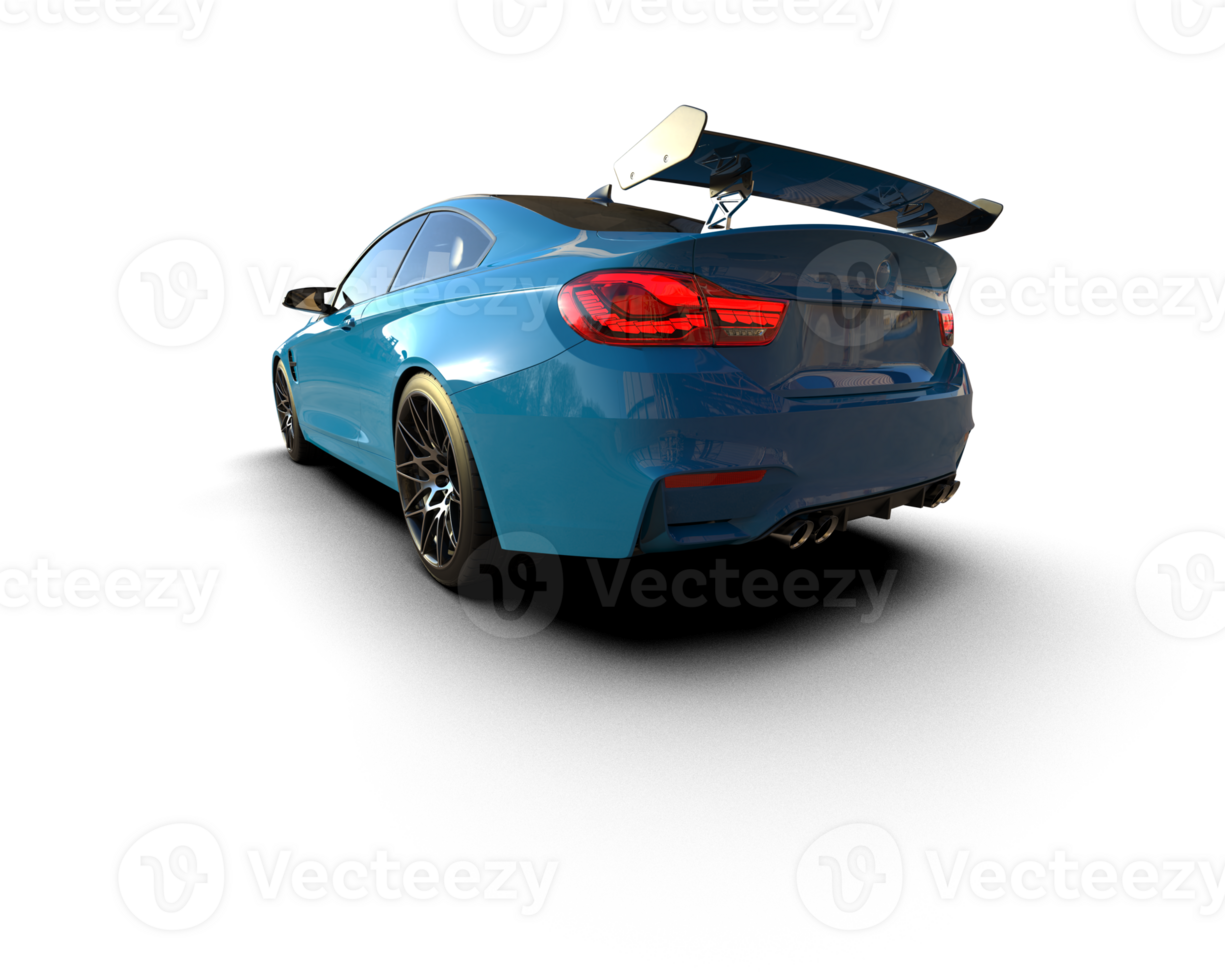 Realistic sport car isolated on background. 3d rendering - illustration png