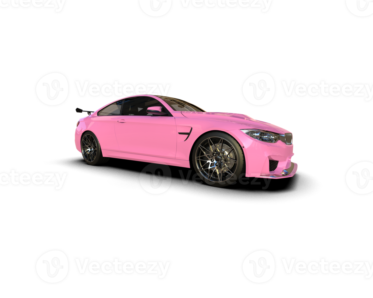 Realistic sport car isolated on background. 3d rendering - illustration png