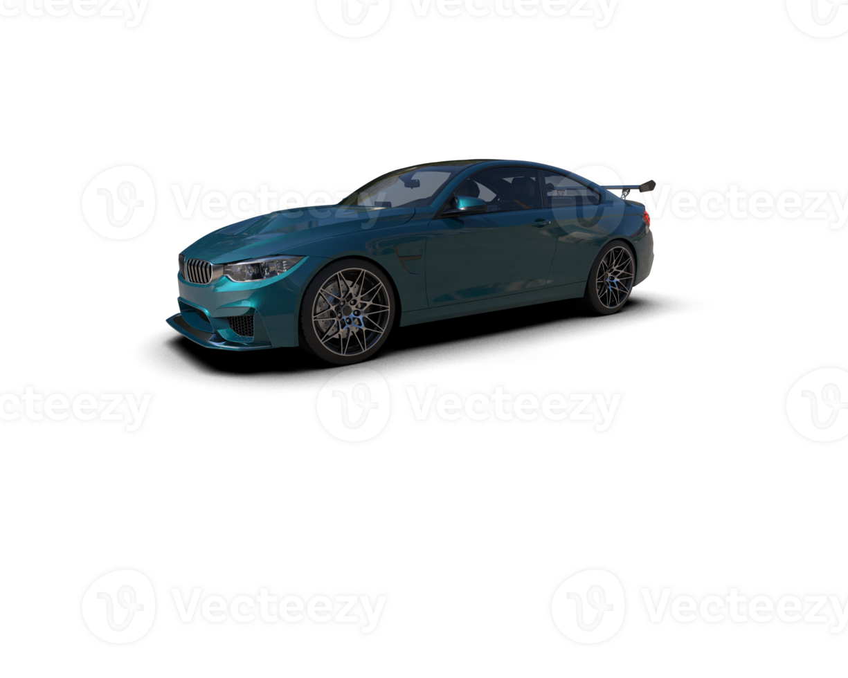 Realistic sport car isolated on background. 3d rendering - illustration png