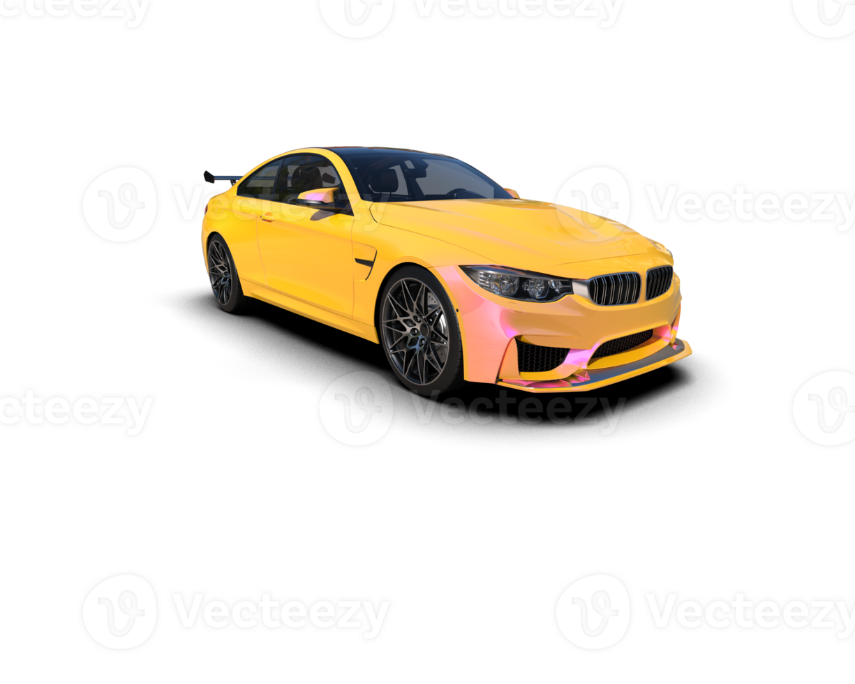 Realistic sport car isolated on background. 3d rendering - illustration png