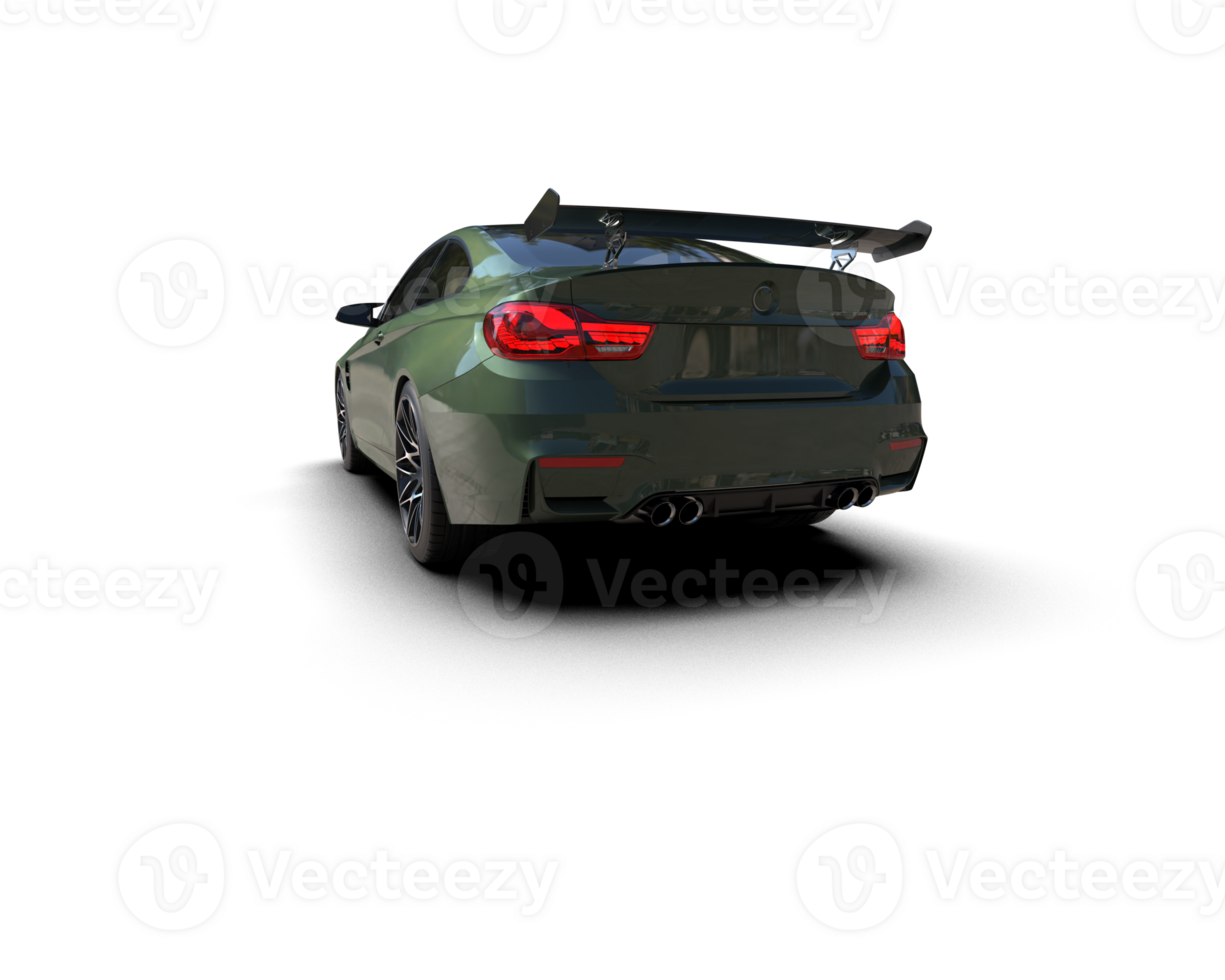 Realistic sport car isolated on background. 3d rendering - illustration png