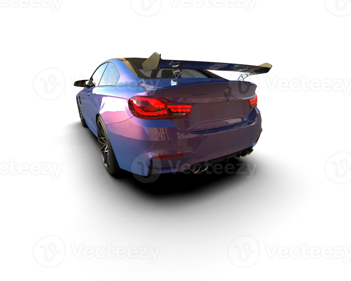 Realistic sport car isolated on background. 3d rendering - illustration png