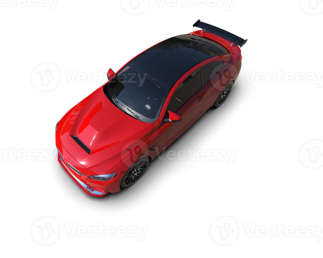 Realistic sport car isolated on background. 3d rendering - illustration png