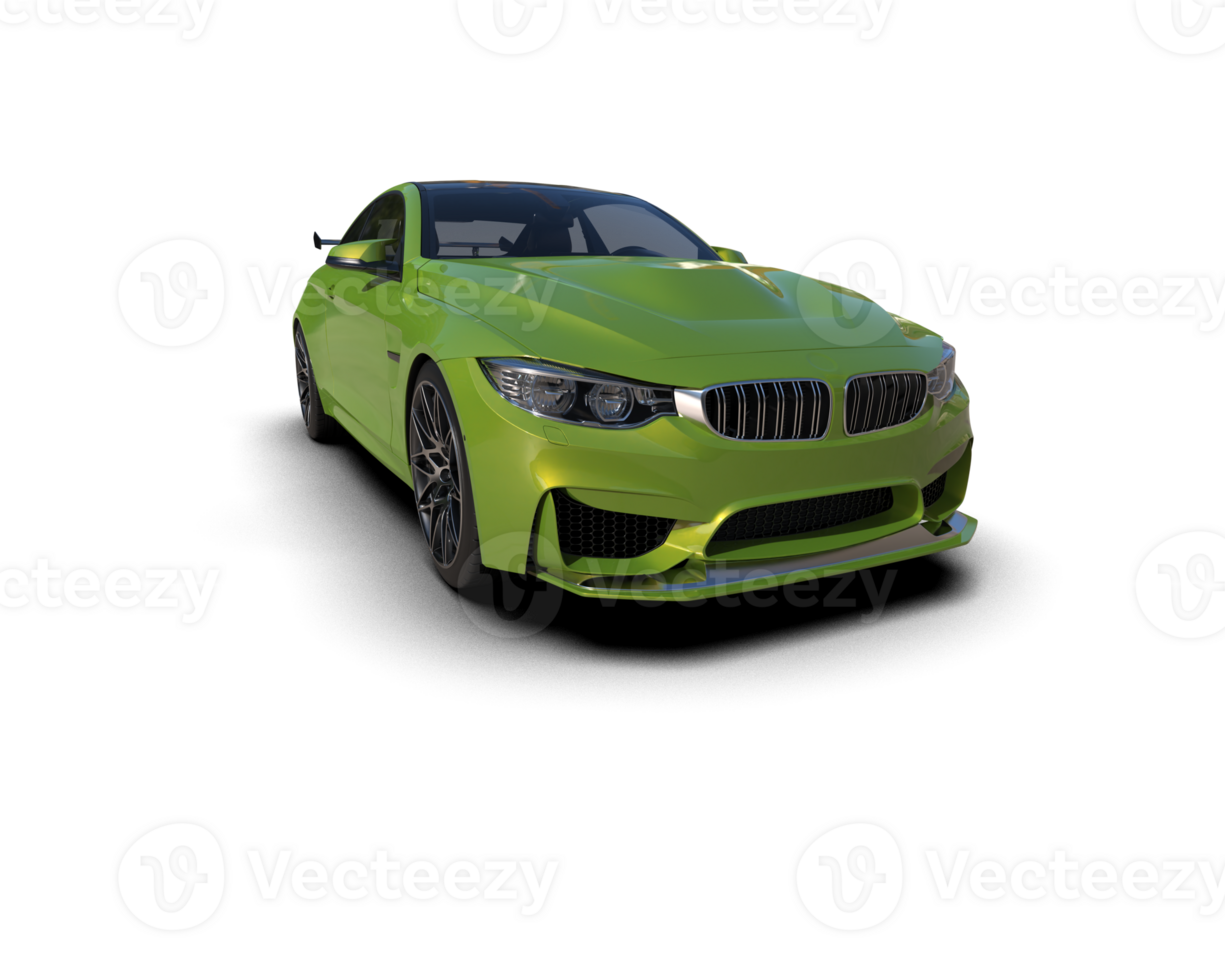 Realistic sport car isolated on background. 3d rendering - illustration png