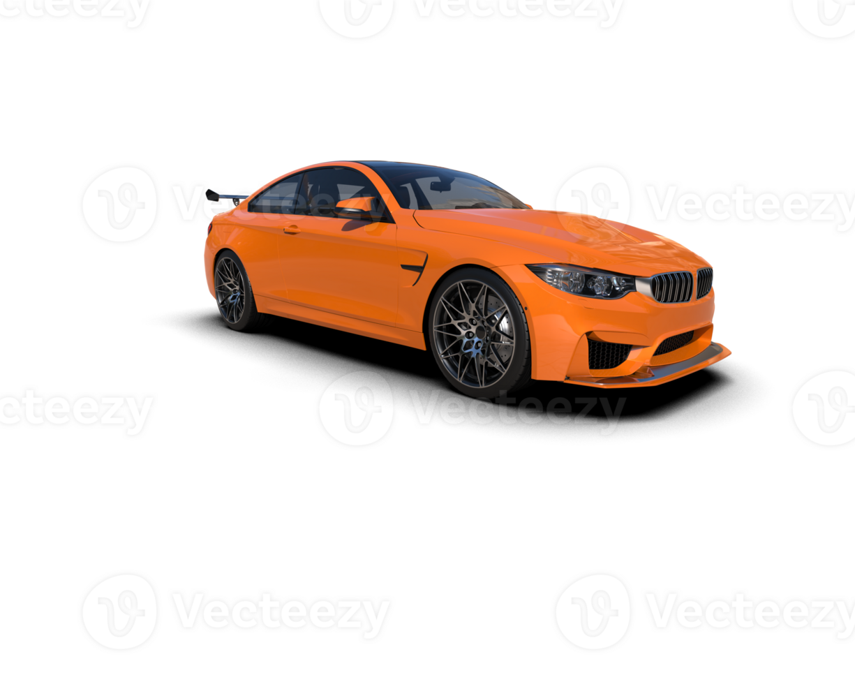 Realistic sport car isolated on background. 3d rendering - illustration png