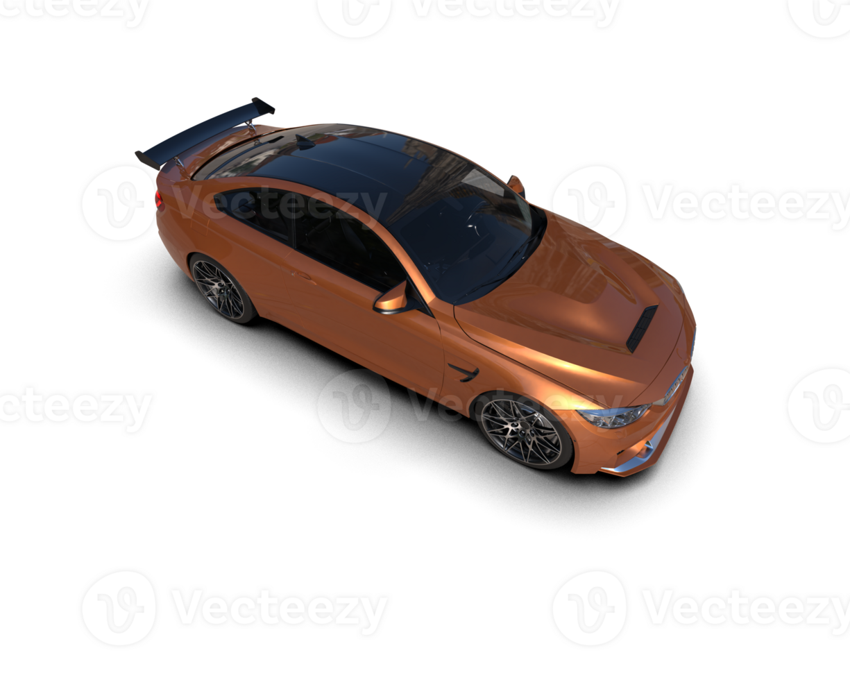 Realistic sport car isolated on background. 3d rendering - illustration png