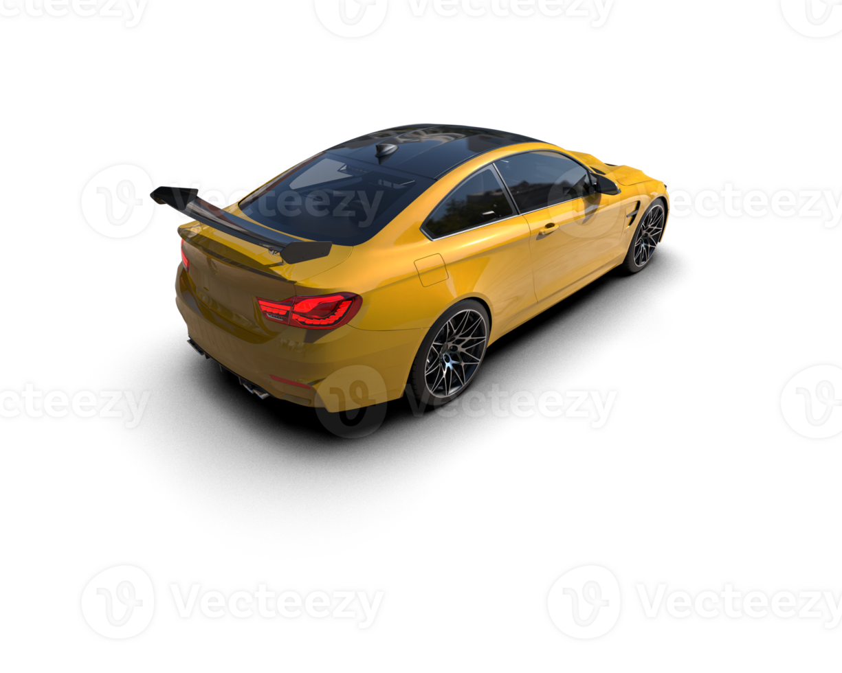 Realistic sport car isolated on background. 3d rendering - illustration png
