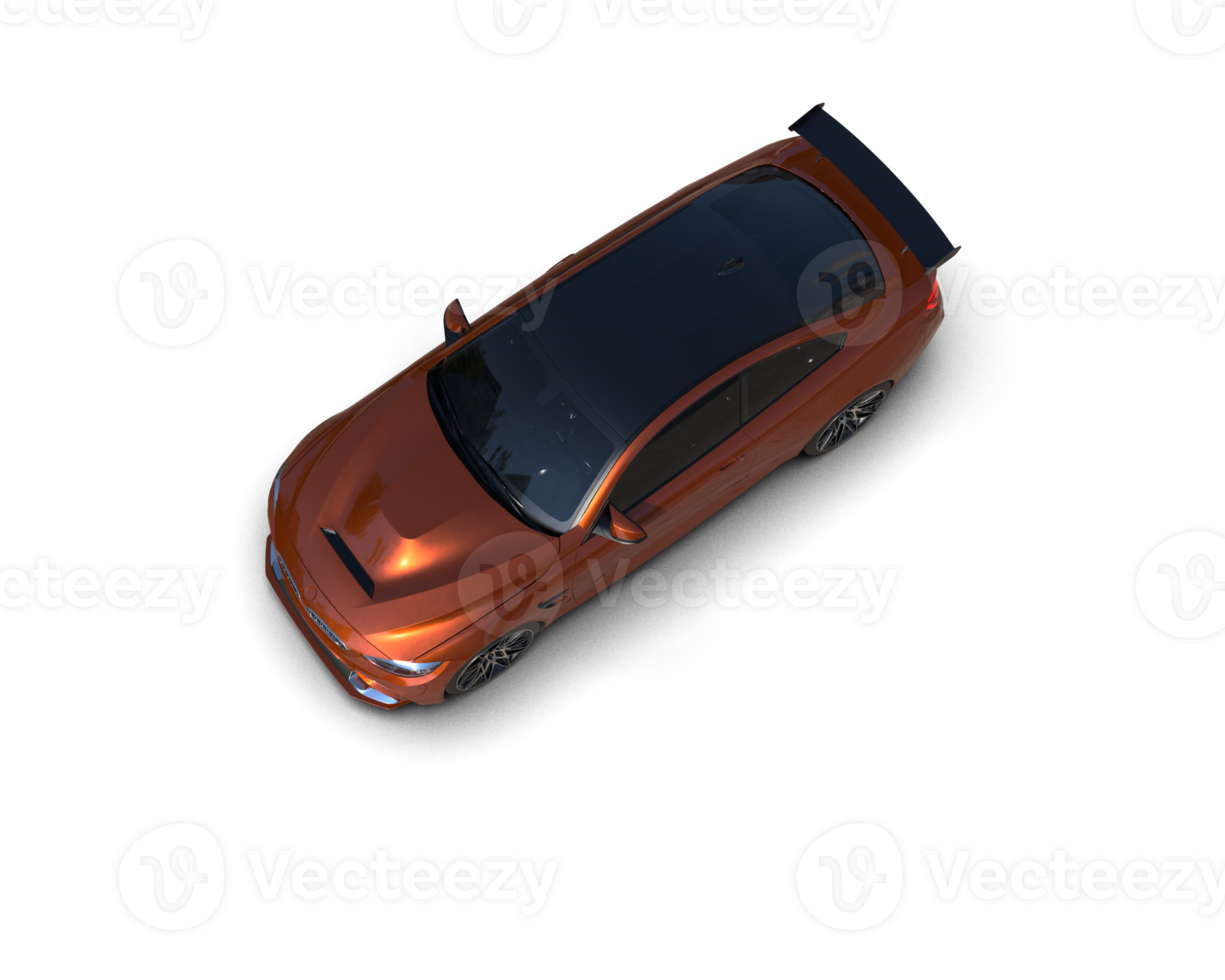 Realistic sport car isolated on background. 3d rendering - illustration png