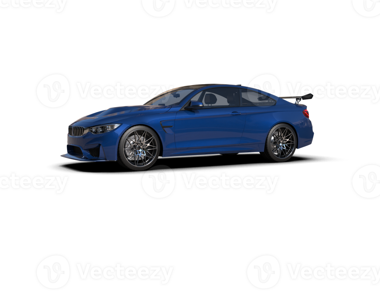 Realistic sport car isolated on background. 3d rendering - illustration png