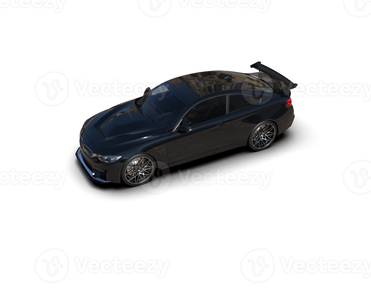 Realistic sport car isolated on background. 3d rendering - illustration png