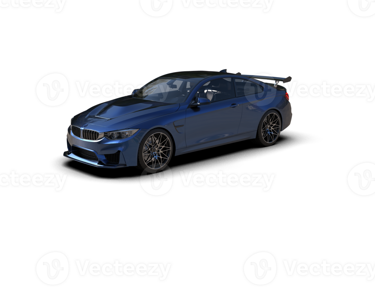 Realistic sport car isolated on background. 3d rendering - illustration png