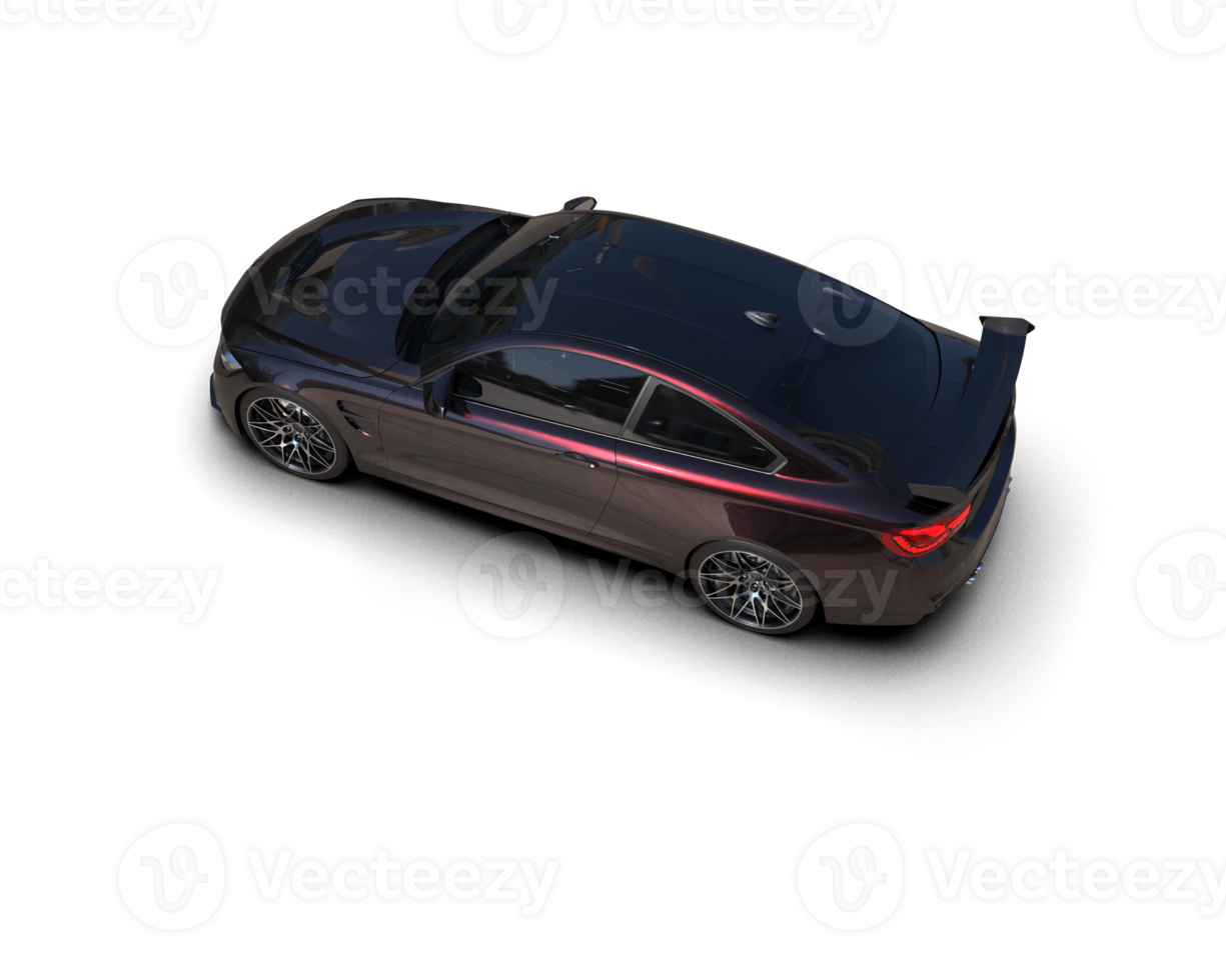 Realistic sport car isolated on background. 3d rendering - illustration png