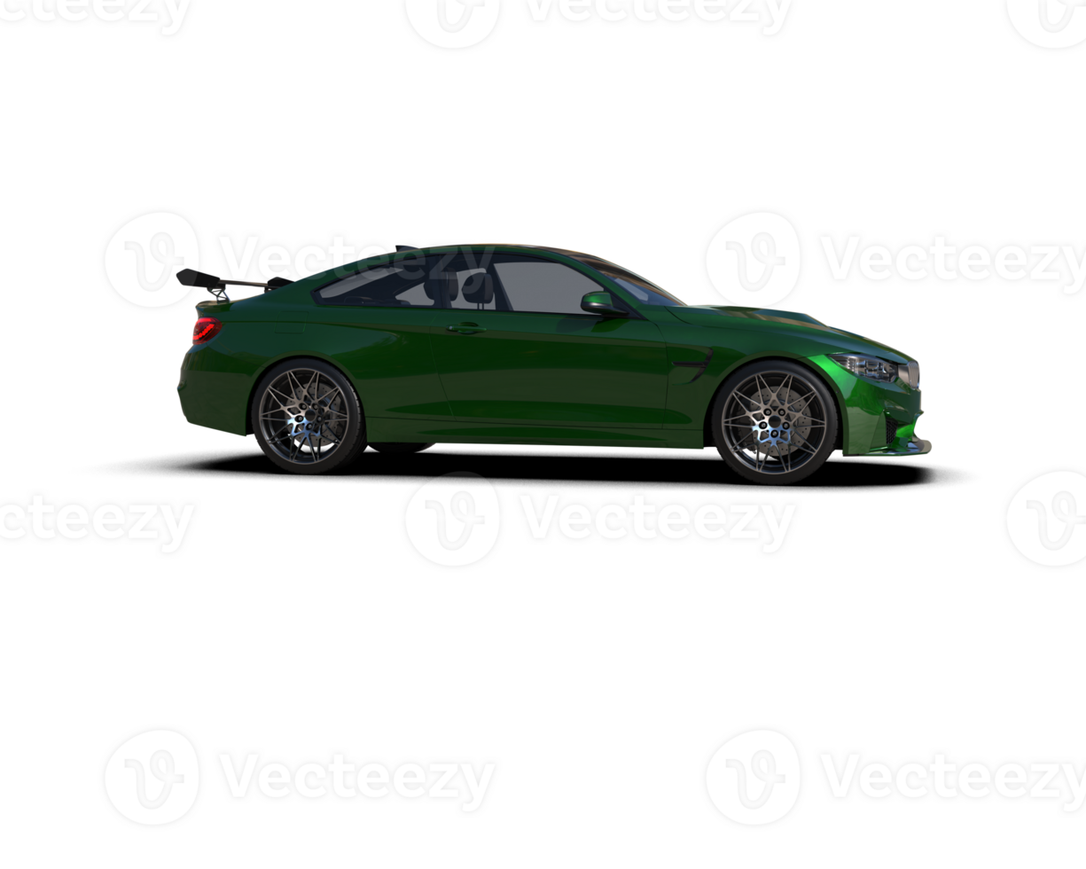 Realistic sport car isolated on background. 3d rendering - illustration png