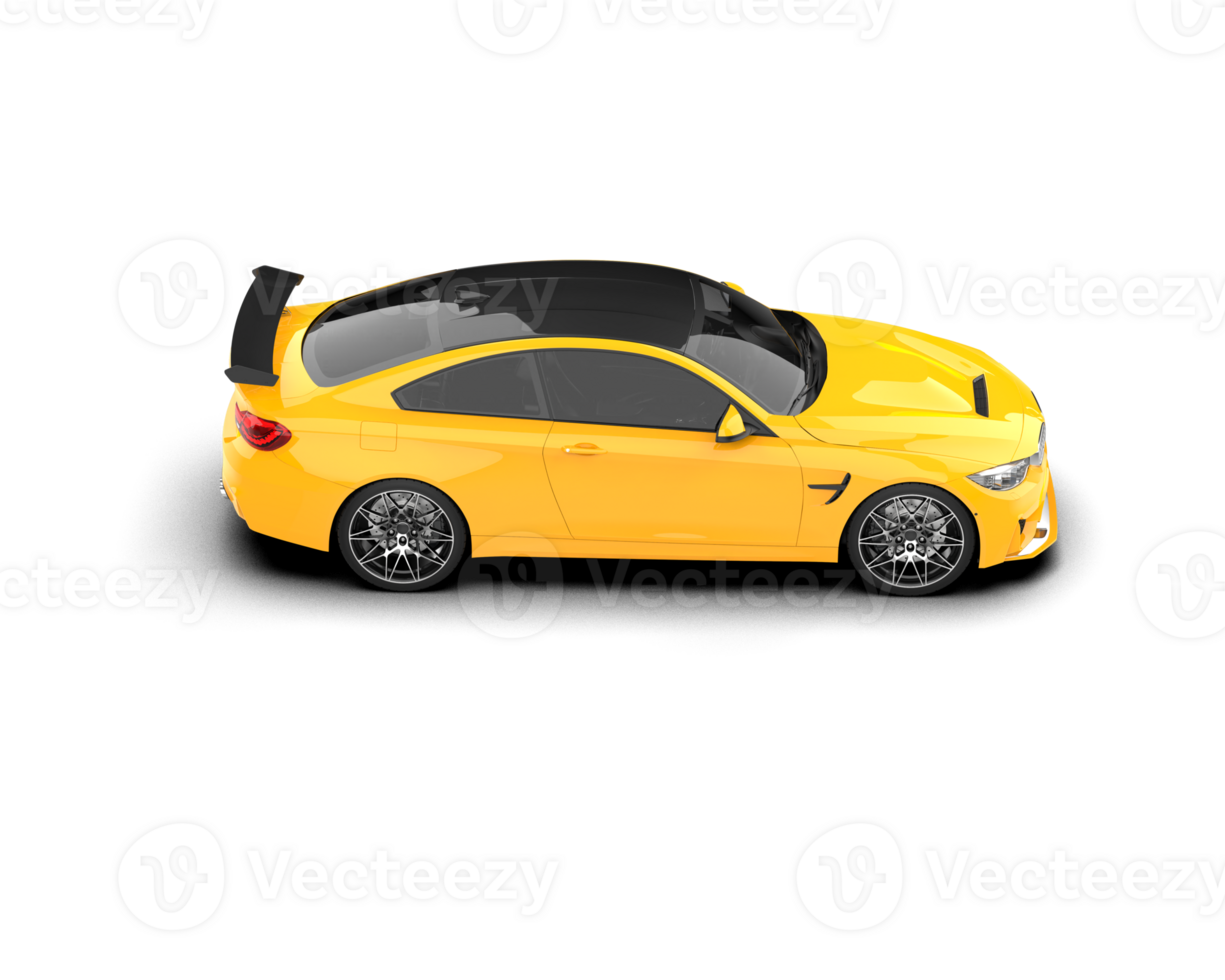 Realistic sport car isolated on background. 3d rendering - illustration png