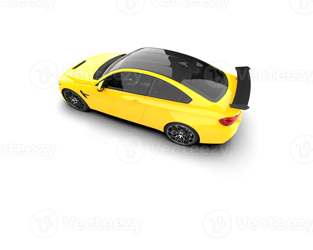 Realistic sport car isolated on background. 3d rendering - illustration png