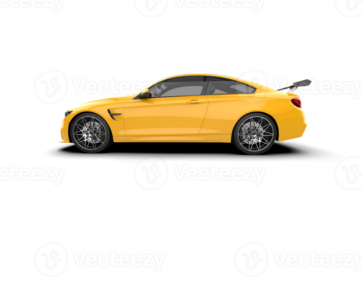 Realistic sport car isolated on background. 3d rendering - illustration png