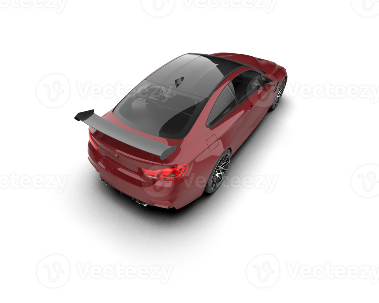 Realistic sport car isolated on background. 3d rendering - illustration png