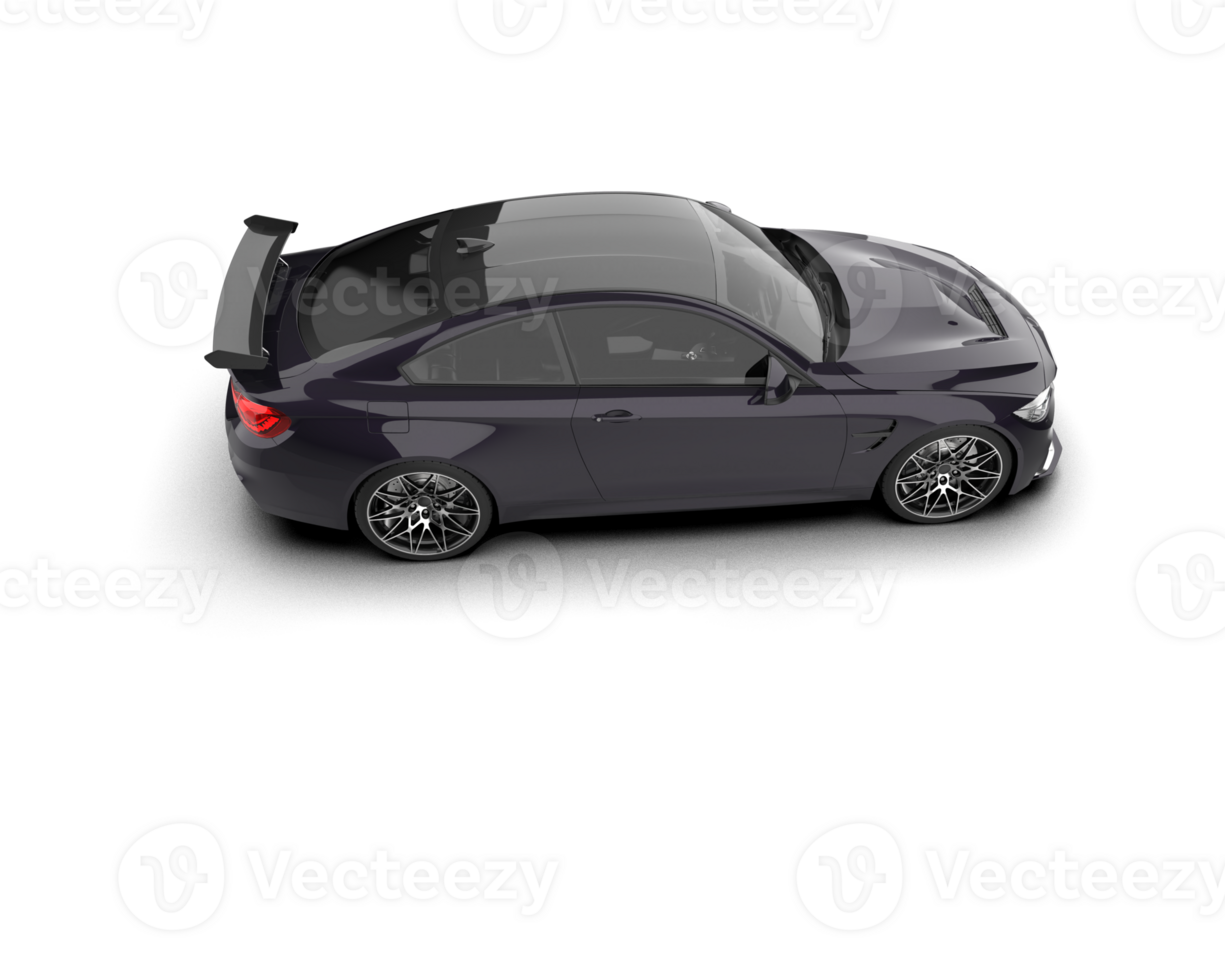 Realistic sport car isolated on background. 3d rendering - illustration png