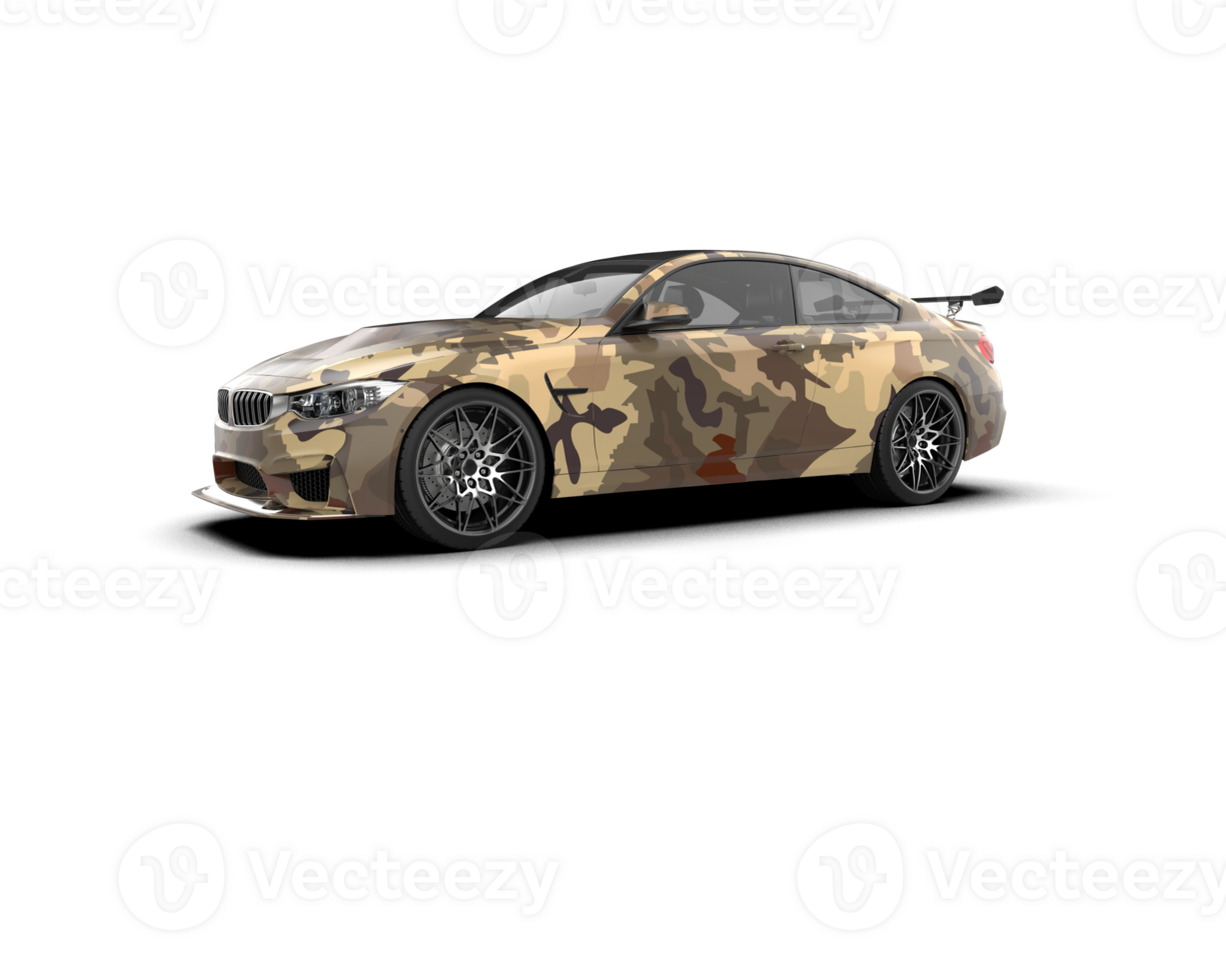 Realistic sport car isolated on background. 3d rendering - illustration png
