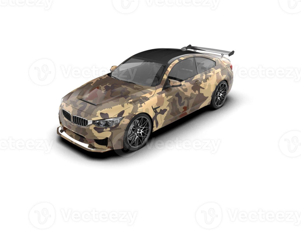 Realistic sport car isolated on background. 3d rendering - illustration png