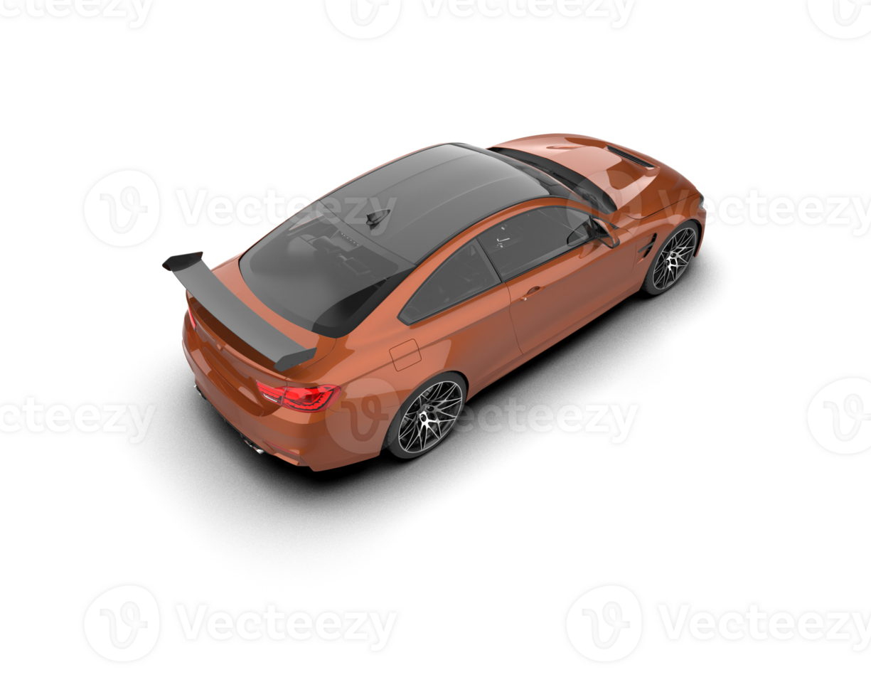 Realistic sport car isolated on background. 3d rendering - illustration png