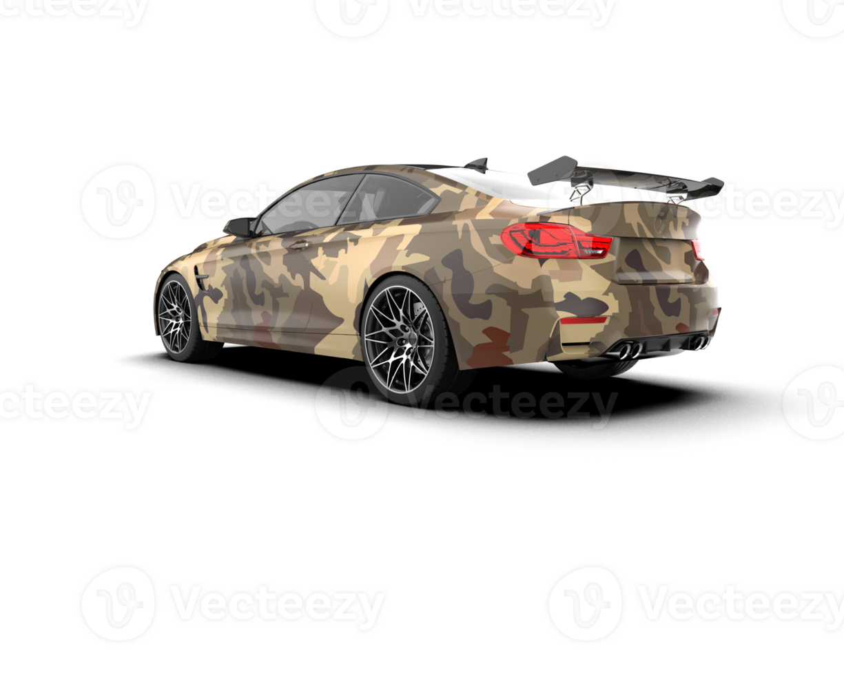 Realistic sport car isolated on background. 3d rendering - illustration png