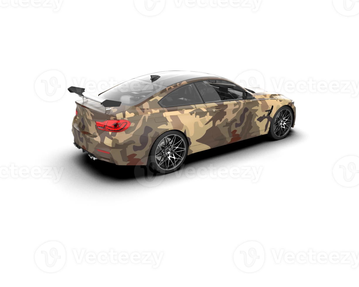 Realistic sport car isolated on background. 3d rendering - illustration png