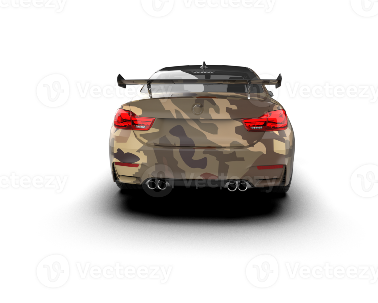 Realistic sport car isolated on background. 3d rendering - illustration png